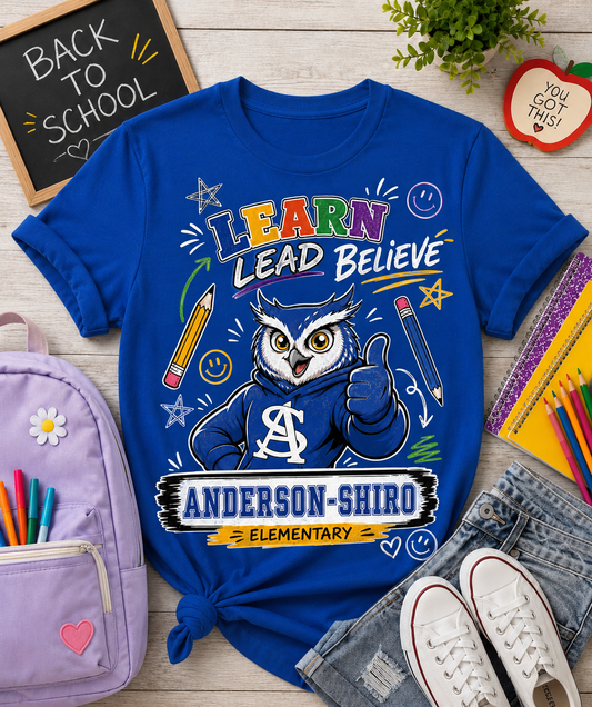 Anderson -Shiro Owls Learn Tees