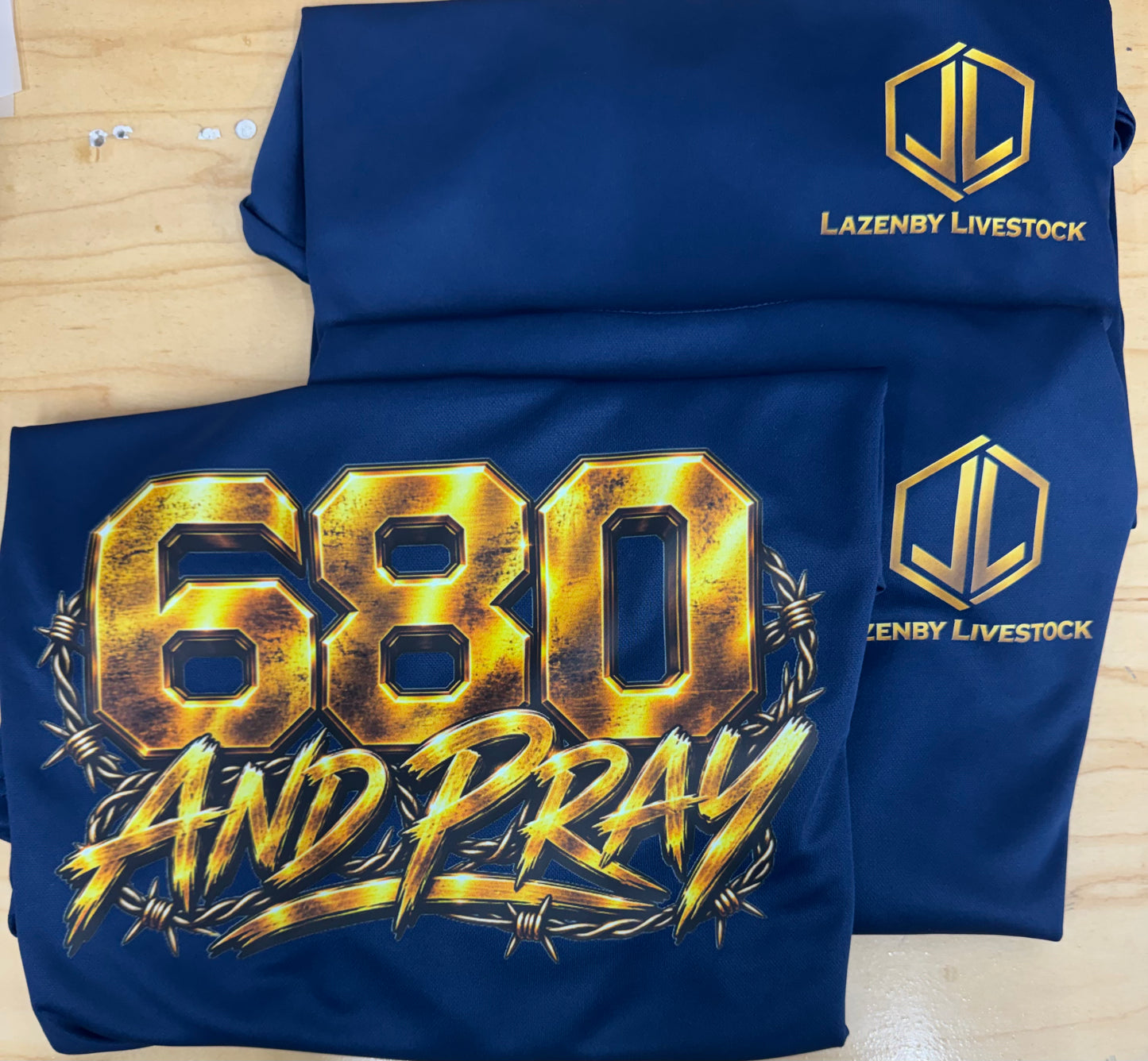Lazenby Livestock Drifit shirts