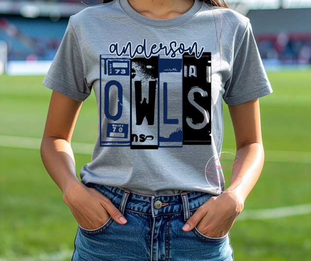 Owls License Plate Tee