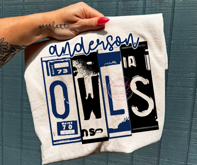 Owls License Plate Tee