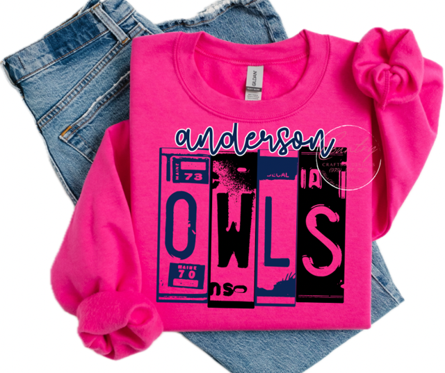 Owls License Plate Tee