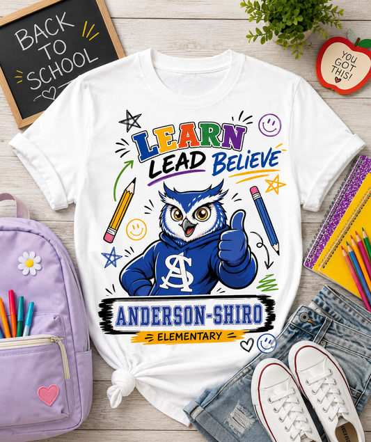 Anderson -Shiro Owls Learn Tees