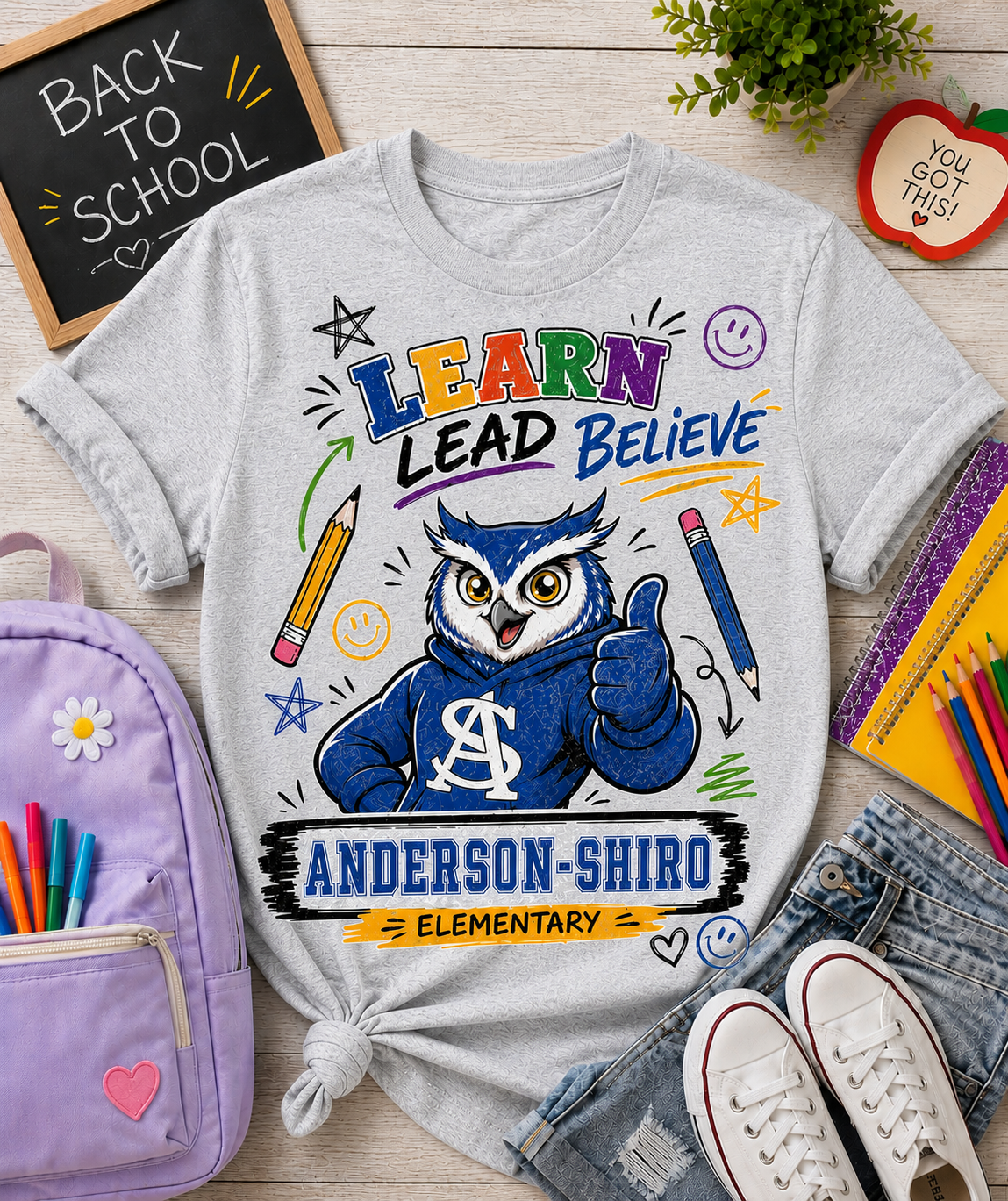 Anderson -Shiro Owls Learn Tees