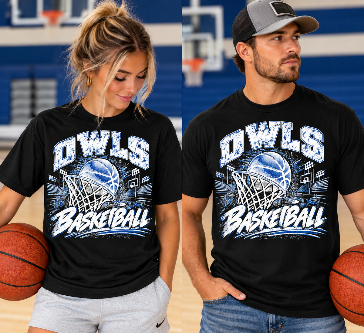 Anderson-Shiro Owls Court Basketball Tee