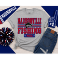 MADISONVILLE MUSTANGS FISHING TEAM BLUE ON RED